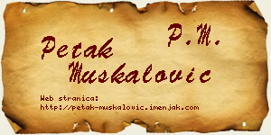 Petak Muskalović vizit kartica
